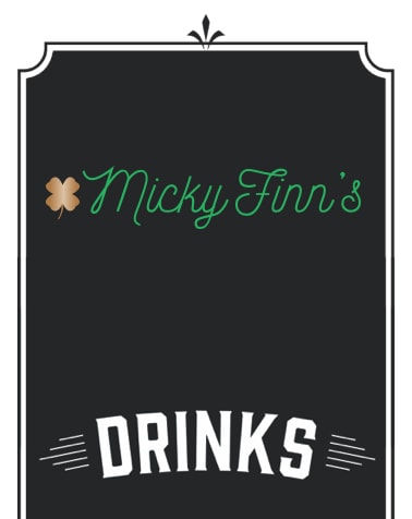 Micky Finns Drinks Menu